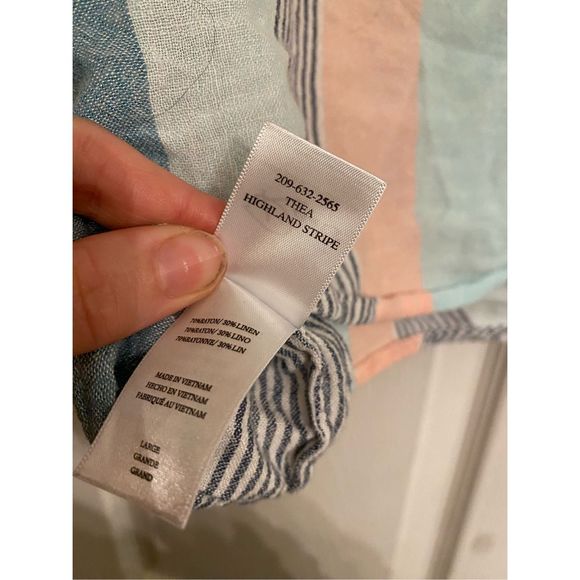 RAILS Thea Stripe Tie Front Top In Highland Stripe, Size Large, MSRP $148 - Picture 7 of 12